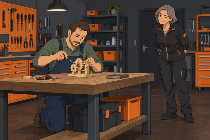 Una escena del cuestionario de autoevaluación en taller.
