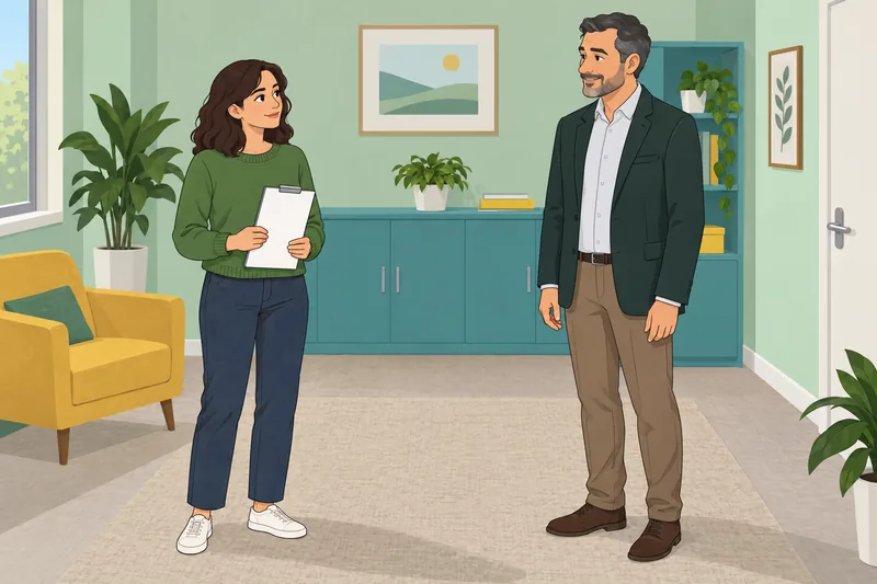 Una escena del cuestionario de autoevaluación en consulta.