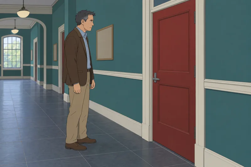 El cuestionario de intensidad acompaña una puerta cerrada.