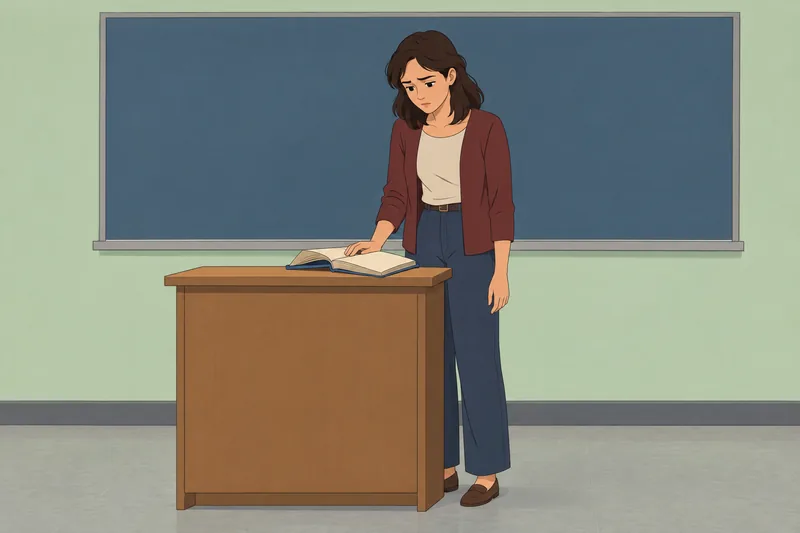 El cuestionario de intensidad muestra una pausa académica.
