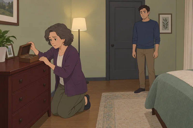 Questions for the family reveal an empty box.