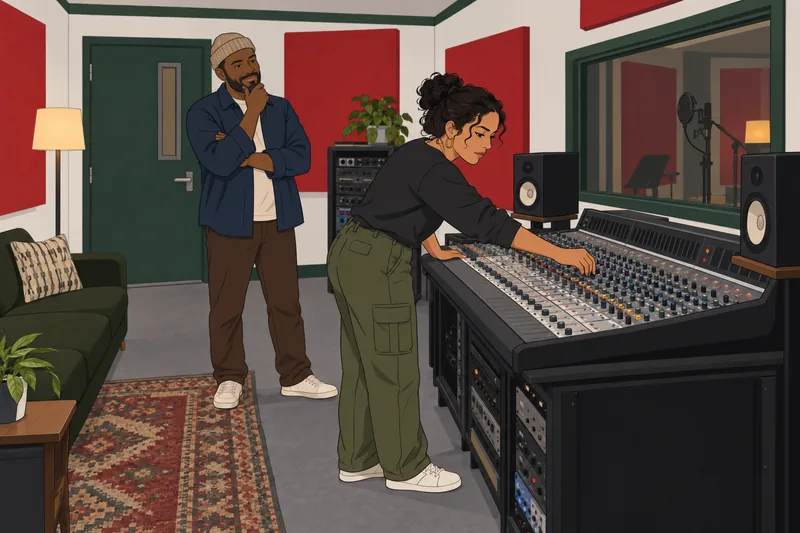 R&B Quiz shows a producer adjusting the mix.