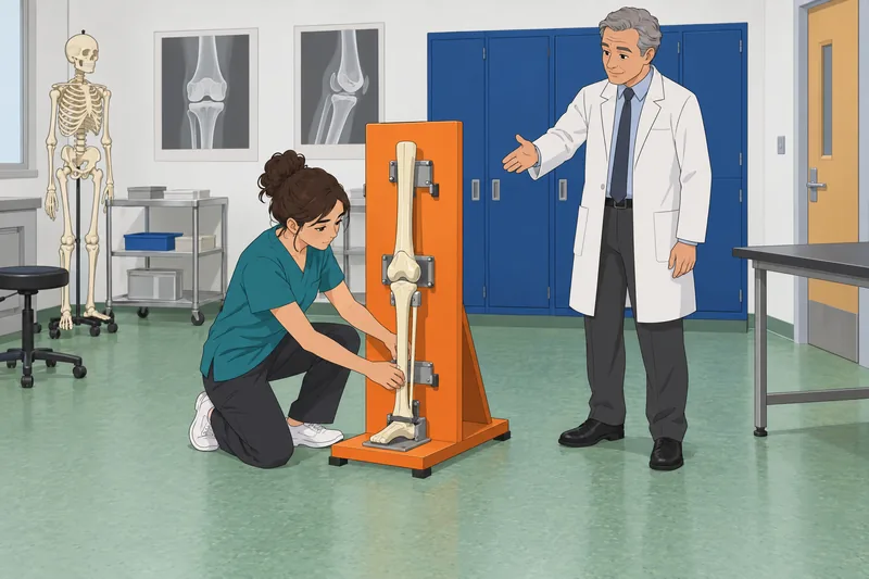 El cuestionario de posicionamiento muestra una rodilla.