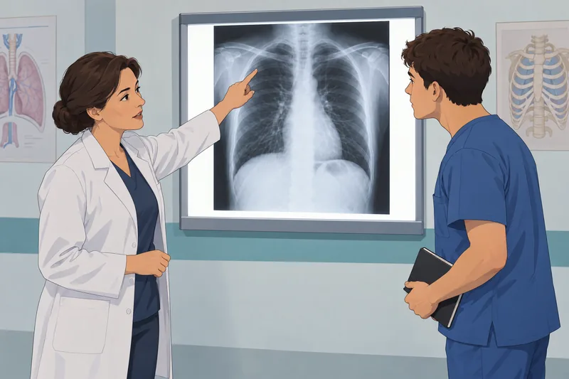 Radiology Quiz shows a radiograph lesson.
