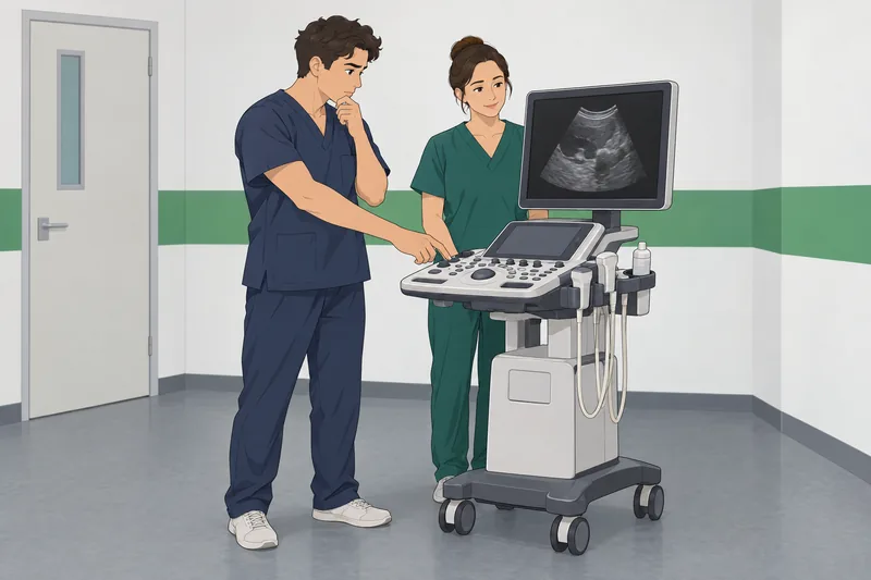 El cuestionario de radiología muestra ecografía.