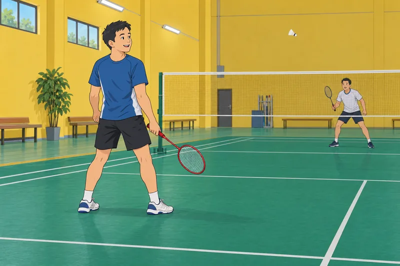 método exprés para observar un intercambio de bádminton.