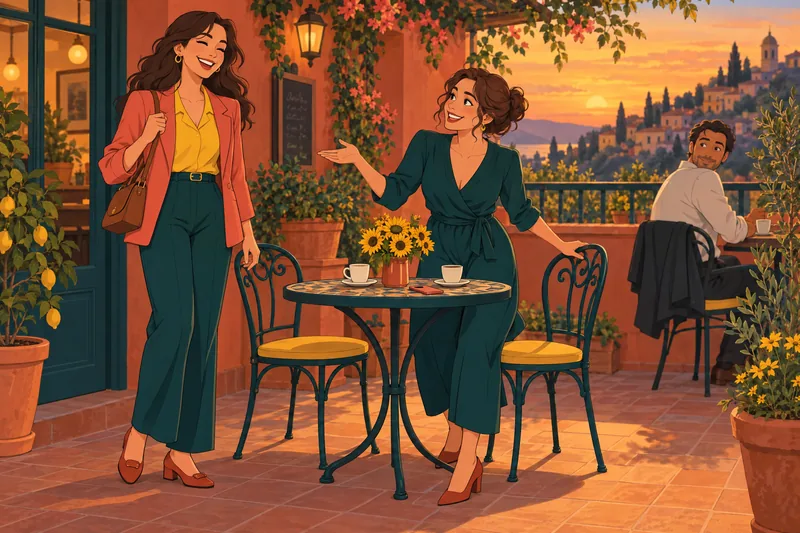 Rate Women's Attractiveness Quiz: compliments on a terrace