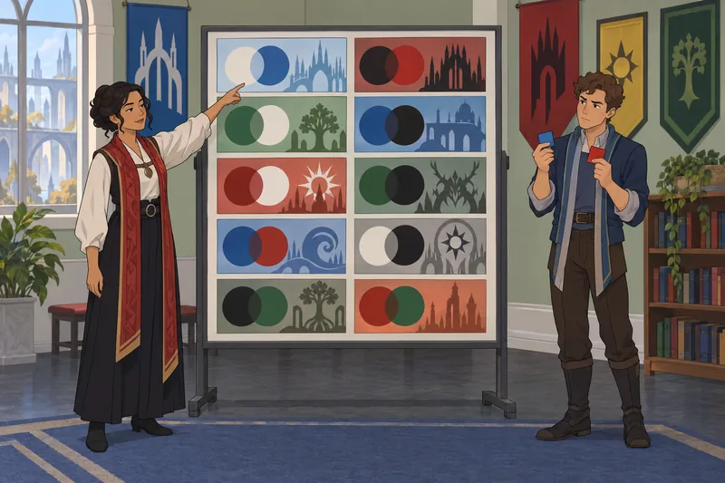 Ravnica Guild Quiz shows ten guild colors.