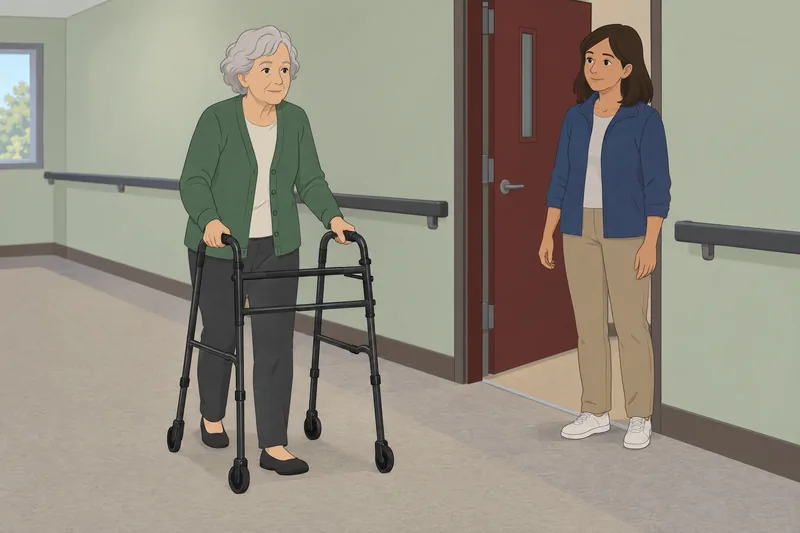 Readiness for Age-Related change in a calm hallway.