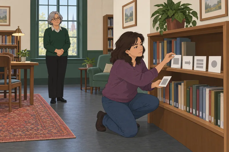 Reading Comprehension Quiz appears in a library.