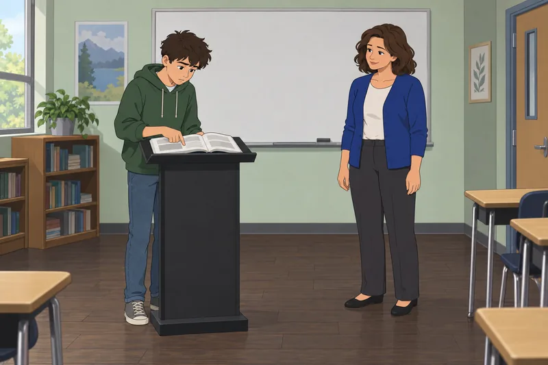The Reading Comprehension Quiz appears in class.