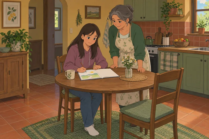 Brief Reasons for reflection at a family table.