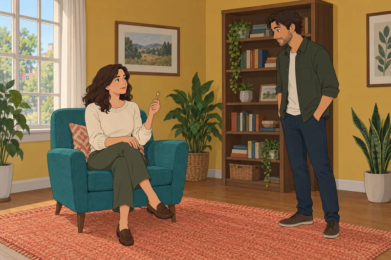 Rebound Relationship Quiz: a key marks careful boundaries.
