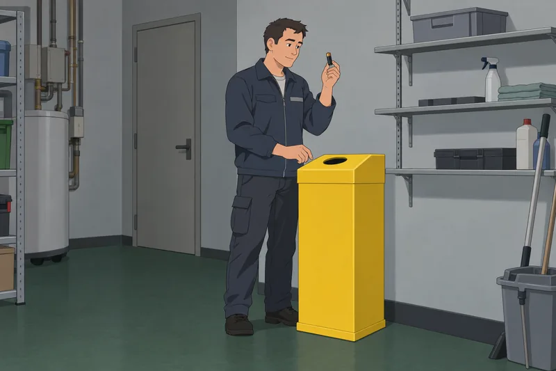 El cuestionario sobre reciclaje muestra una batería apartada.
