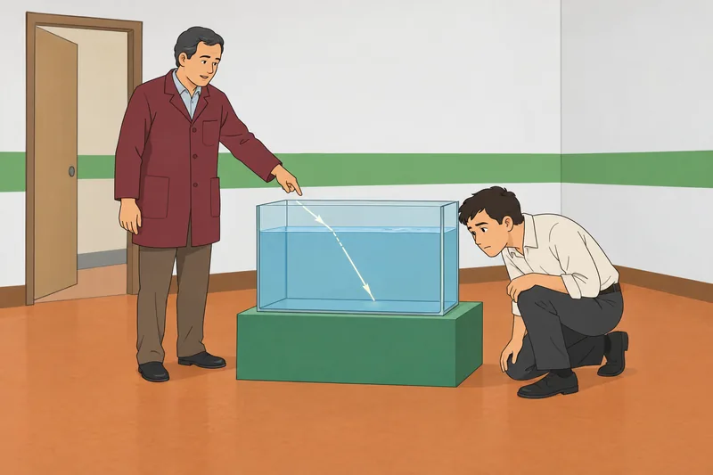 Reflection and Refraction in a water tank.