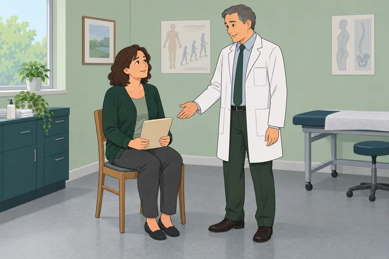 Personal Rehabilitation Potential appears in a clinic conversation.