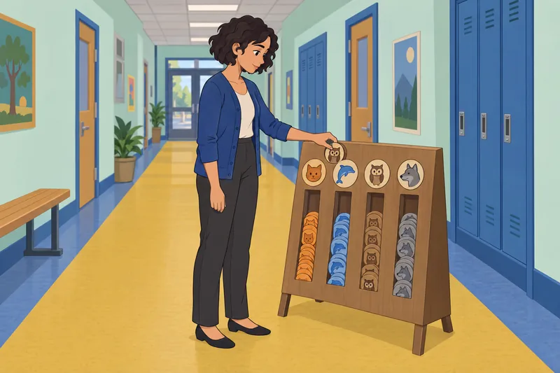 Reincarnation Quiz shows animal symbols in a hallway.