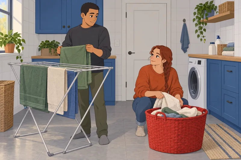 Relationship Satisfaction Quiz depicts partners sharing responsibilities.