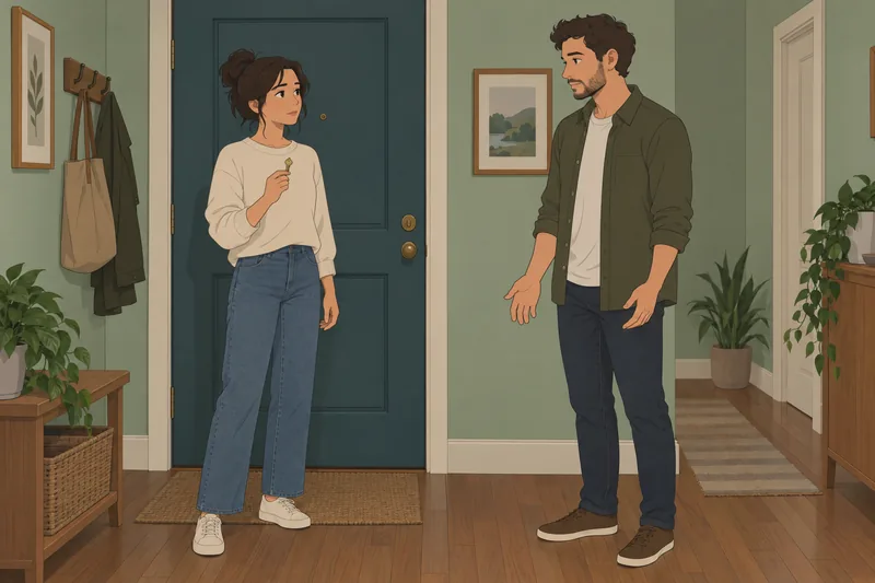 Relationship Status Quiz shows a quiet doorway decision.