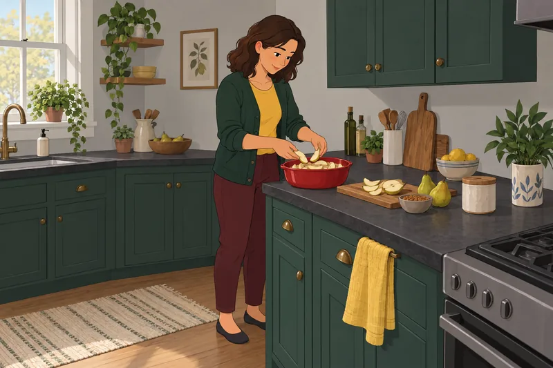 Relationship with Food shows a calm kitchen choice.