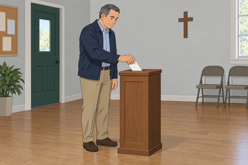 Religious Orientation Scale depicts a collection box.