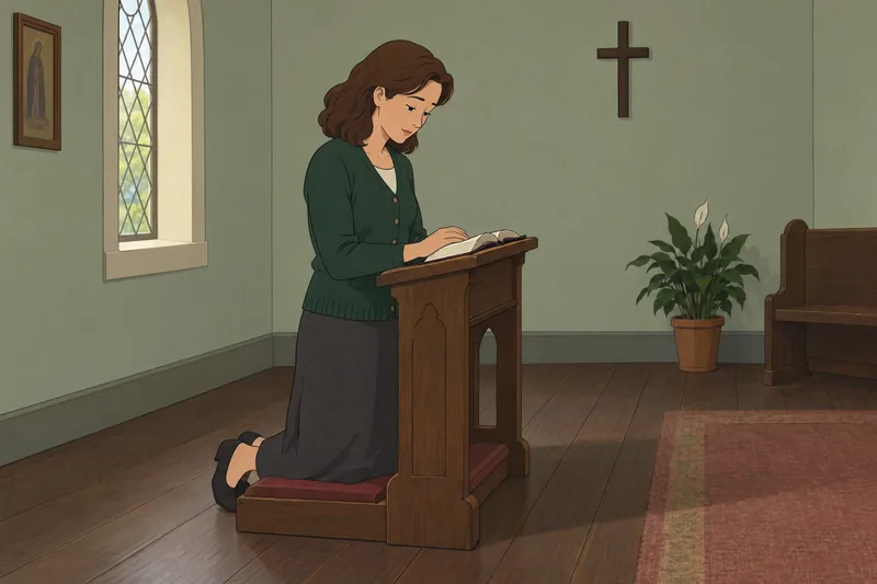 Religious Orientation Scale depicts prayer in chapel.
