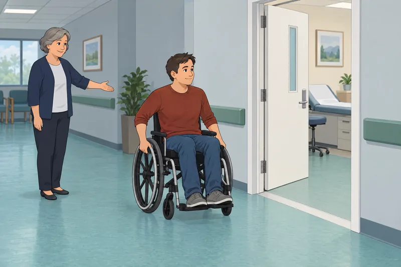 Respect Quiz depicts accessible guidance in a clinic.