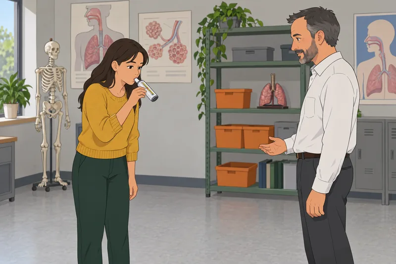Respiratory System Quiz in a classroom.