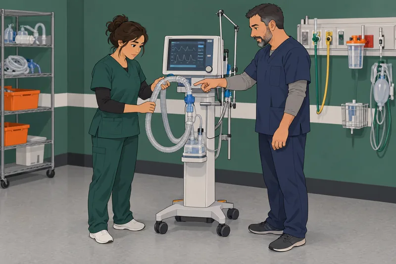 cuestionario de terapia muestra una revisión del ventilador.