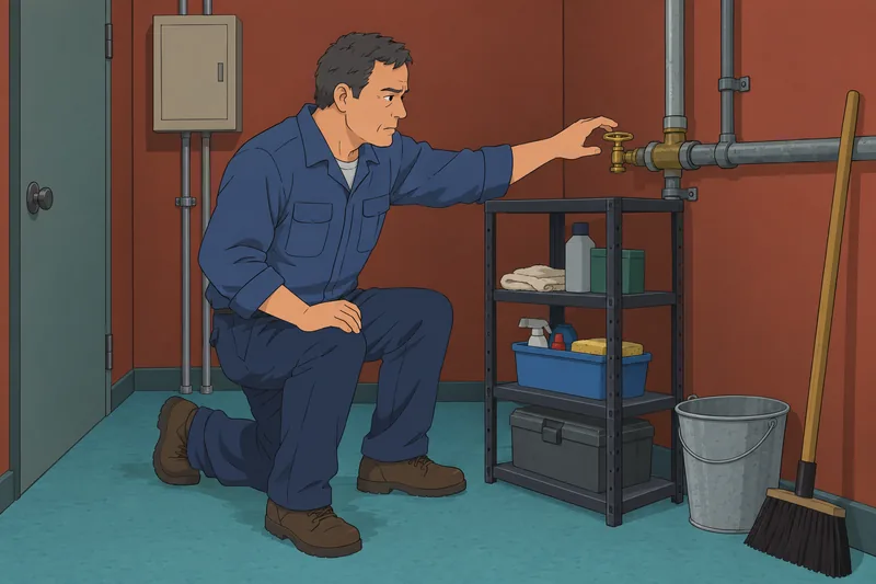 Responsibility Assumption Scale: man checks a valve.