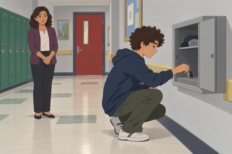 Adolescent Responsibility Scale depicts a teen returning keys.