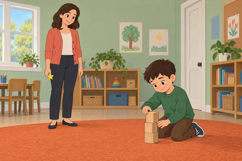 Rewards and Punishments: a child receives calm praise.