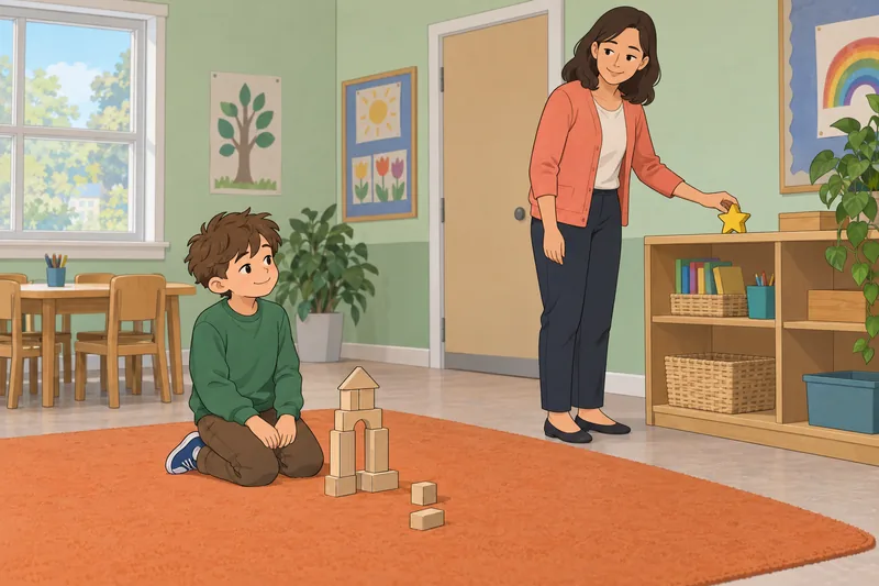 recompensas y castigos: un niño recibe apoyo.