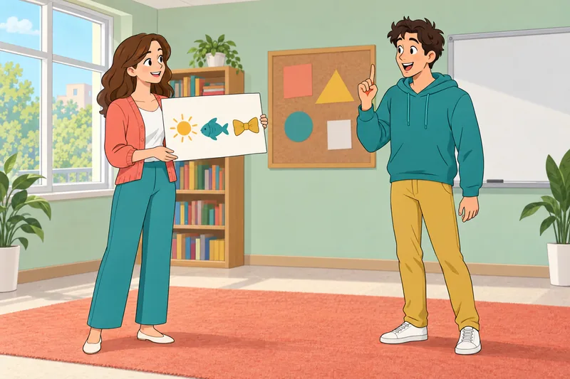 Quiz de acertijos muestra una tarjeta visual.