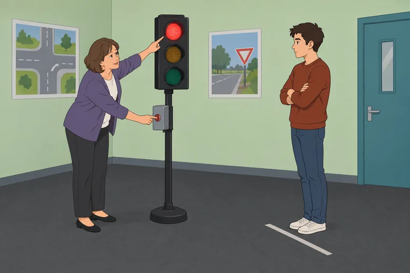 Right of Way lesson with a signal model