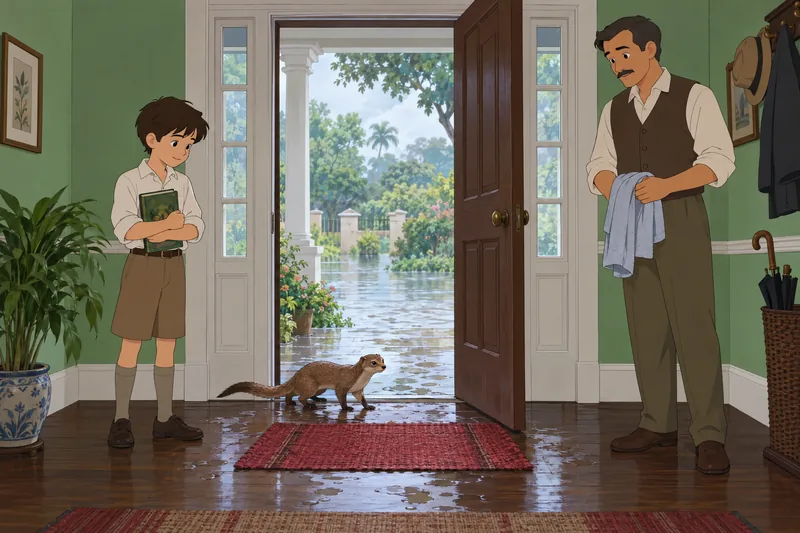 Rikki-Tikki-Tavi Quiz marks a bungalow after flooding.