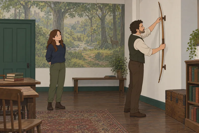 cuestionario sobre Robin: una tutora muestra un arco.