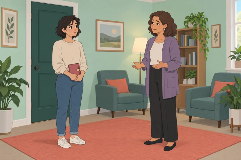 Romantic Orientation Quiz: visitor reflects in a clinic.