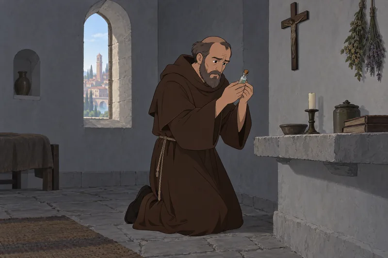 Romeo and Juliet appear in a friar's cell.