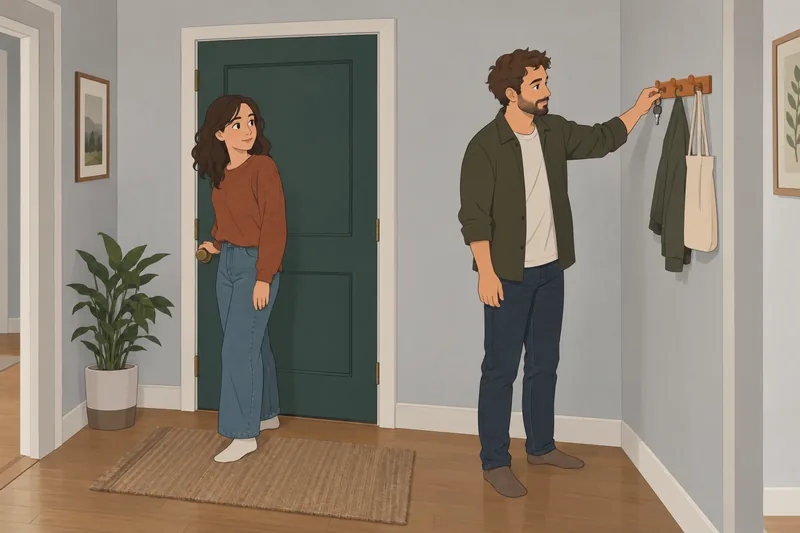 Roommate Compatibility Quiz shows housemates discussing private access.