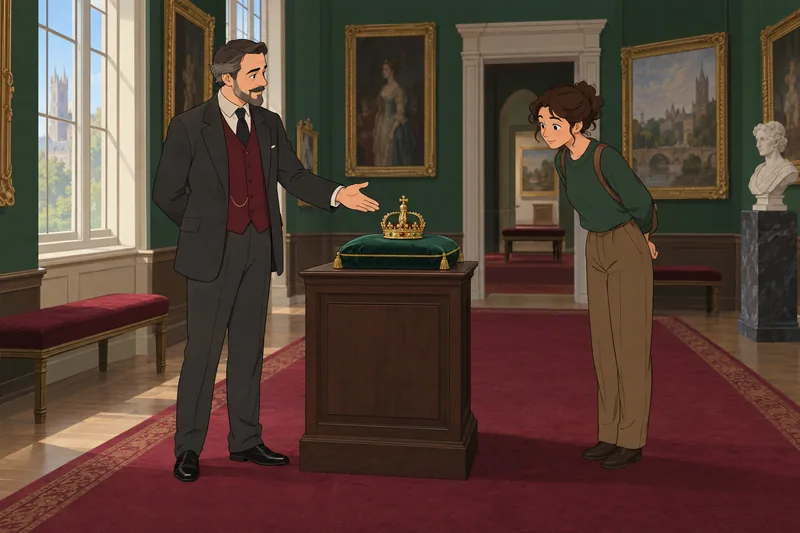 Royal Family Quiz appears in a museum gallery.