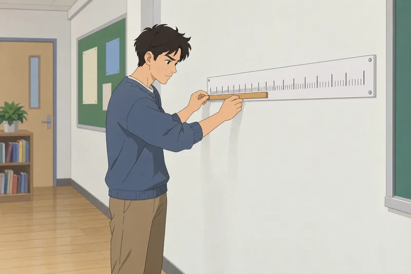 Ruler Quiz shows a learner reading a scale.