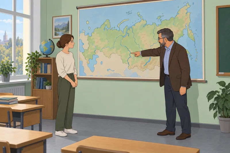 Russia Map Quiz shows a learner tracing rivers.