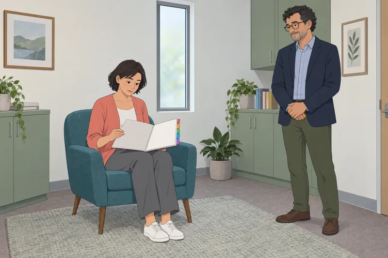 Psychological Well-Being Scale appears in a calm clinic.