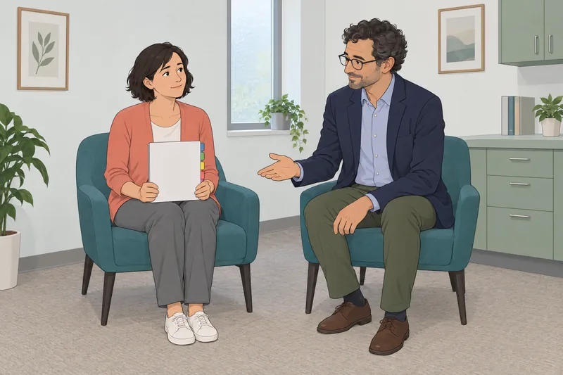 La evaluación del bienestar ocurre en una clínica.