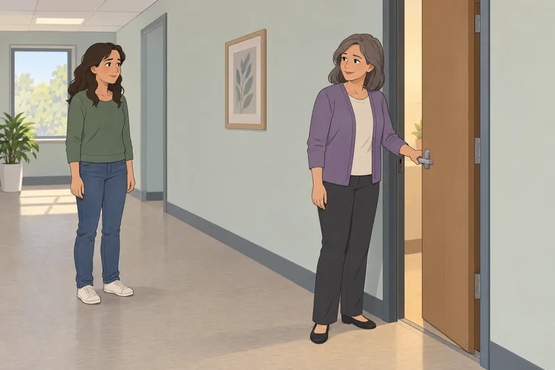 Escena del cuestionario de sensación en clínica.