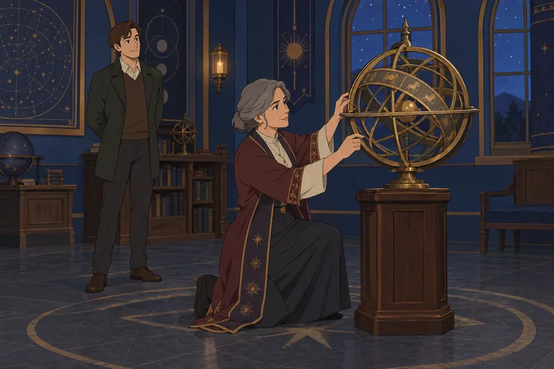 Sagittarius Quiz unfolds beside an armillary sphere.