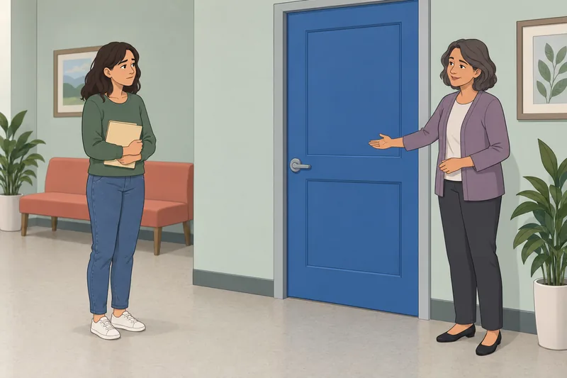 Sanity Quiz follows a clinic doorway discussion.