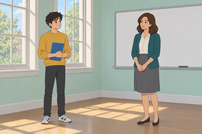 Las escalas de satisfacción aparecen en un aula.