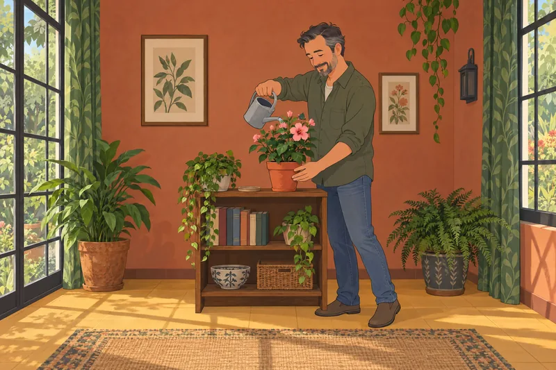 Savoring Beliefs Inventory beside a flowering plant.